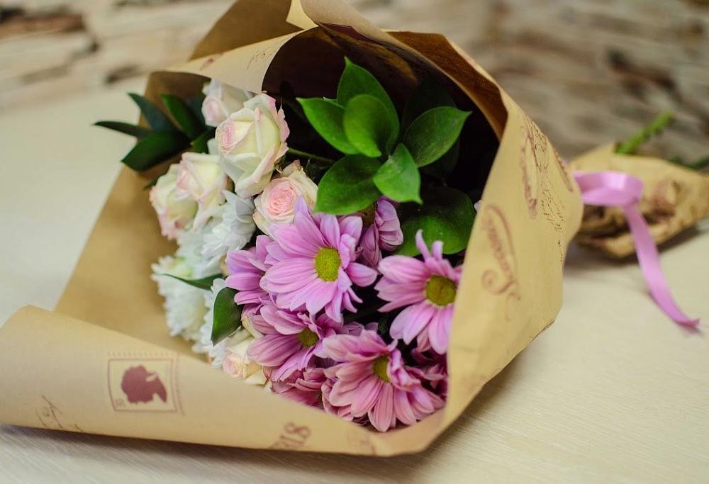 Букет цветов из: Розы и Хризантемы в Шабурново