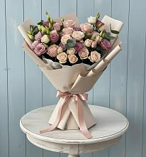 Букет цветов из:  Розы и Лизиантусы в Шабурново