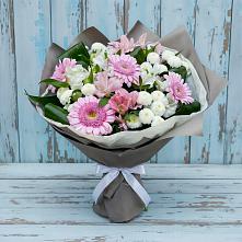 Букет цветов из:  Герберы, Альстромерии и Хризантемы #REPLACE_PRED# Шабурново