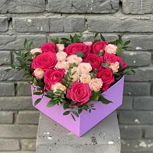 Цветочная композиция из Розы в коробке в Шабурново
