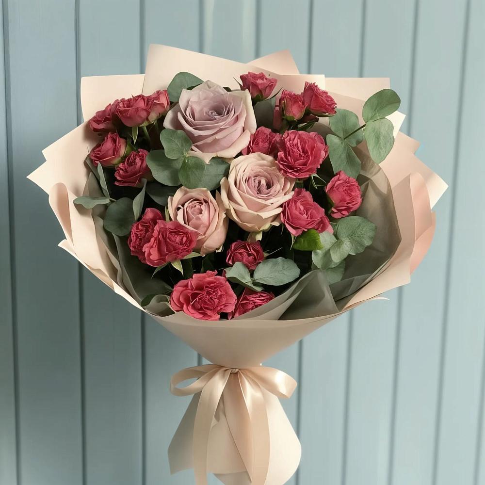 Букет цветов из: Гвоздики и Розы в Шабурново
