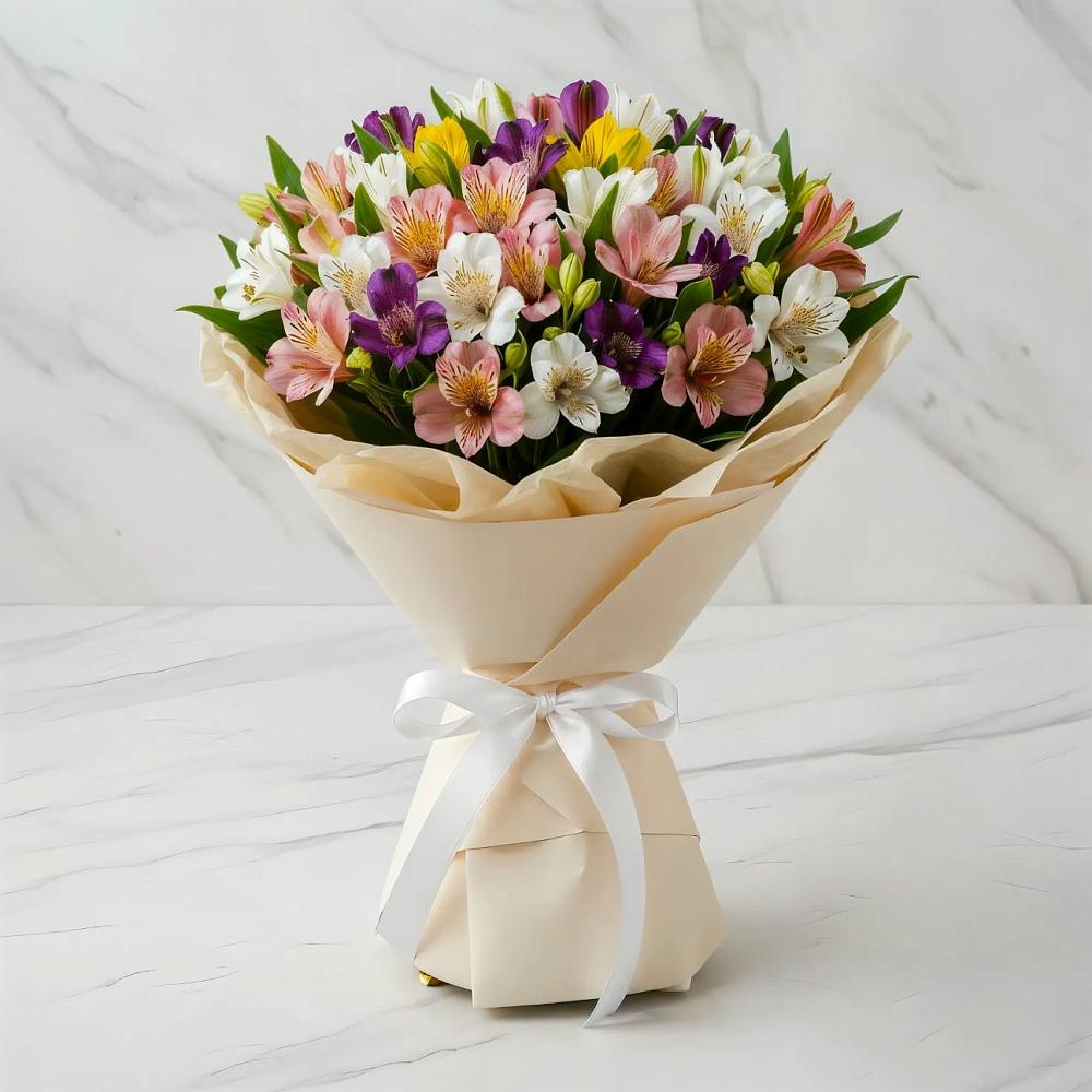 Букет цветов из: Альстромерии в Шабурново