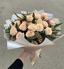 Букет Кремовые розы Латте в Шабурново