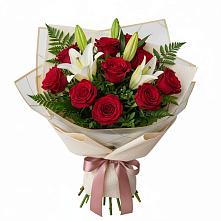 Букет цветов из:  Лилии и Розы в Шабурново
