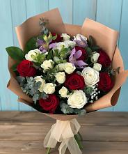 Букет цветов из:  Розы и Альстромерии #REPLACE_PRED# Шабурново