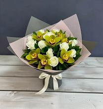 Букет цветов из:  Орхидеи и Розы в Шабурново