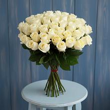 Букет 51 Белая роза Эдлесс Лав в Шабурново