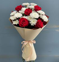 Букет цветов из:  Розы и Хризантемы в Шабурново