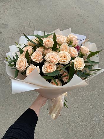 Букет Кремовые розы Латте в Шабурново
