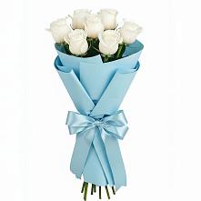 Букет 7 белых роз Проуд в Шабурново