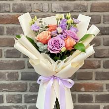 Букет цветов из:  Лизиантусы и Розы #REPLACE_PRED# Шабурново