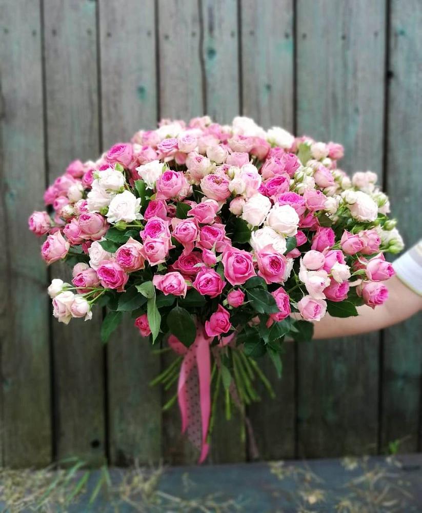 Букет Розовые кустовые розы Натали и Лав Лидия в Шабурново