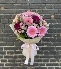 Букет цветов из:  Герберы и Хризантемы #REPLACE_PRED# Шабурново