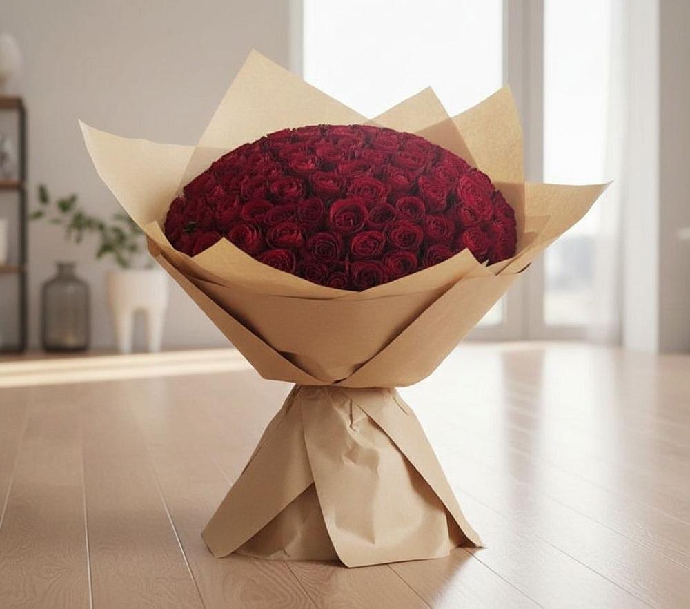 Букет 101 Красная роза в Шабурново