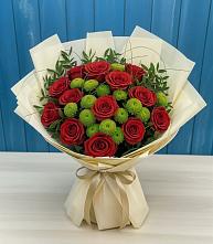 Букет цветов из:  Розы и Хризантемы #REPLACE_PRED# Шабурново