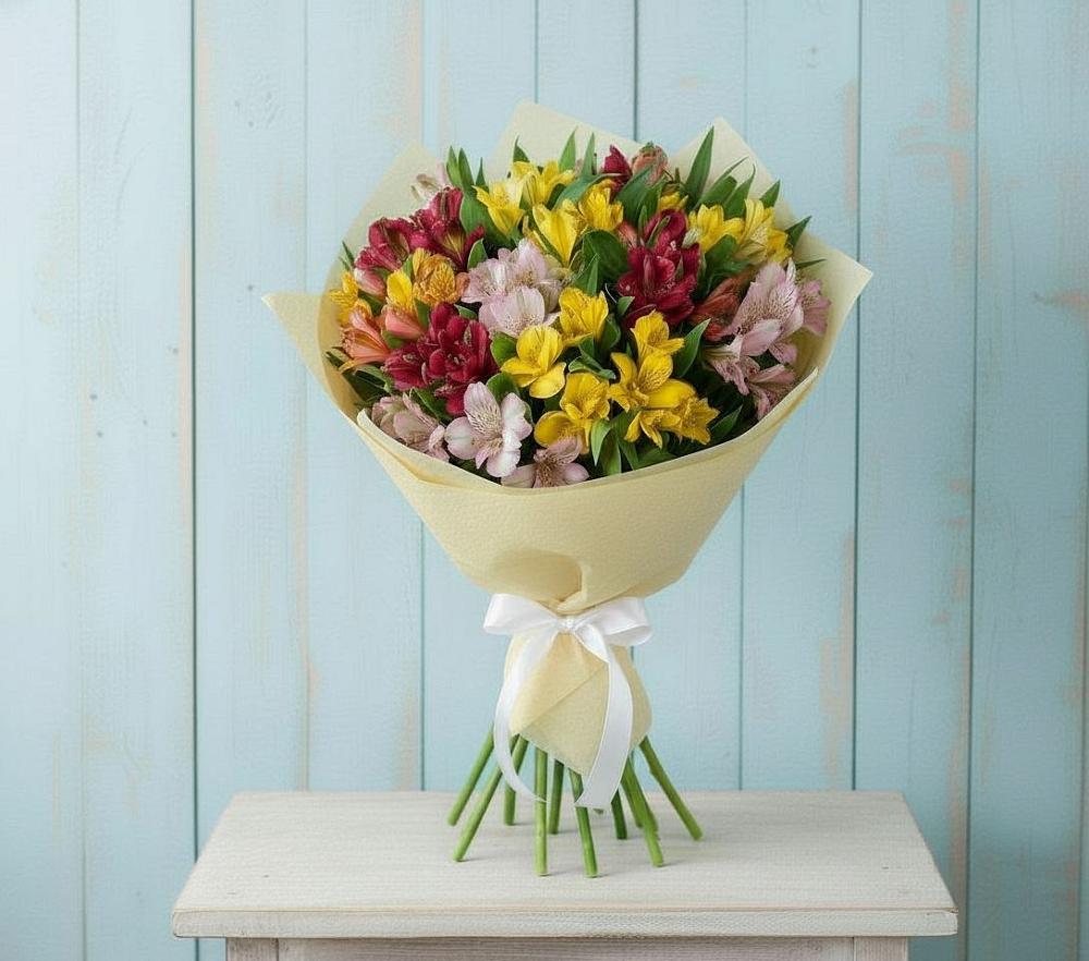 Букет цветов из: Альстромерии в Шабурново