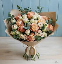 Букет цветов из:  Альстромерии и Розы в Шабурново