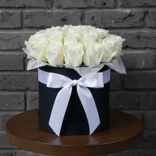 Цветочная композиция из Розы в шляпной коробке в Шабурново